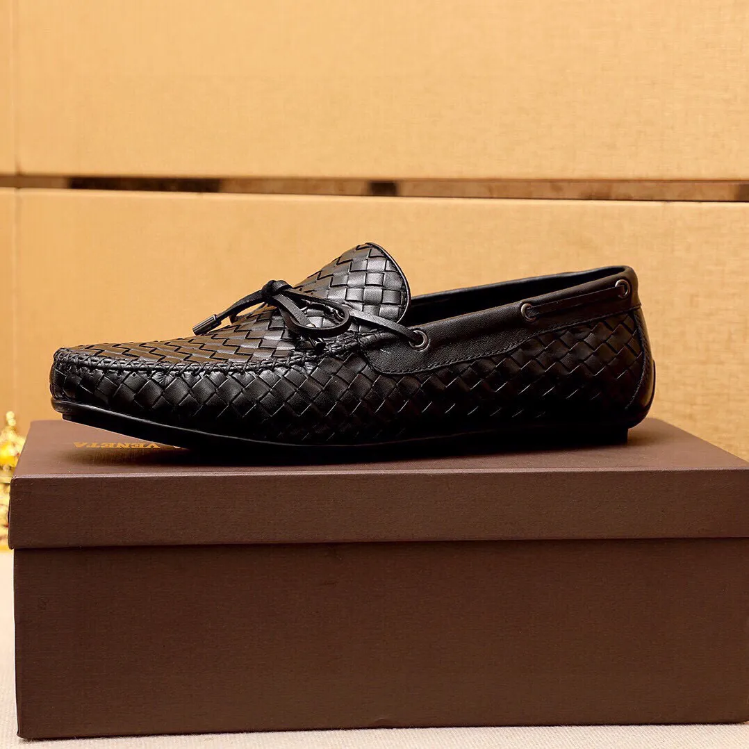 Men's shoes 💰: 500 💐BV men's slip-on shoes® [BOTTEGA VENETA] official website counter new model, one-to-one mold opening ⚠Italian calfskin ➕Hand-woven ➕Cow leather lining. Driving slip-ons, available at counters, sizes 38～44 (45🉑️customized)